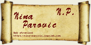 Nina Parović vizit kartica